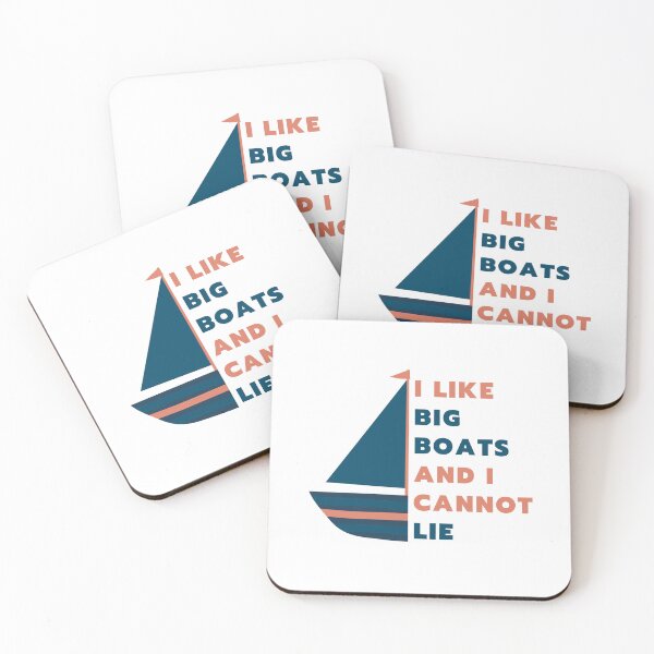 Item preview, I Like Big Boats And I Cannot Lie - Blue And Pink Boat designed and sold by bsrishika.
