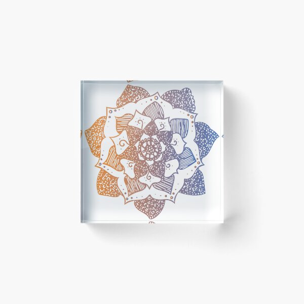 Item preview, Orange/Blue Gradient Mandala designed and sold by clairefromke.