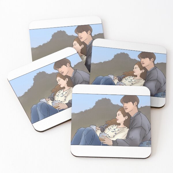 Item preview, Our blues kdrama Han Jimin aka Lee Youngok and Kim Woobin aka Park Jeongjoon designed and sold by saranghart.