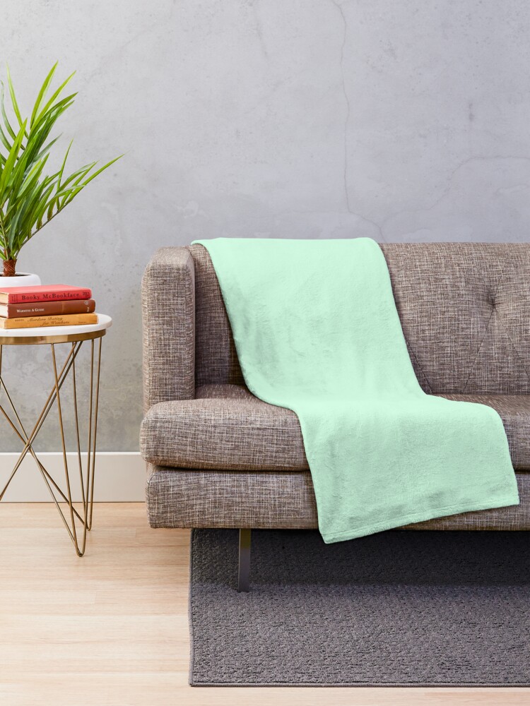 "Summer Mint Green Solid Color" Throw Blanket for Sale by podartist