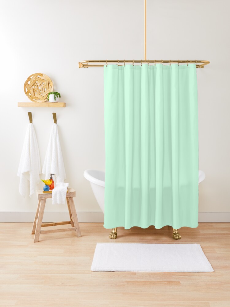 mint green shower decor