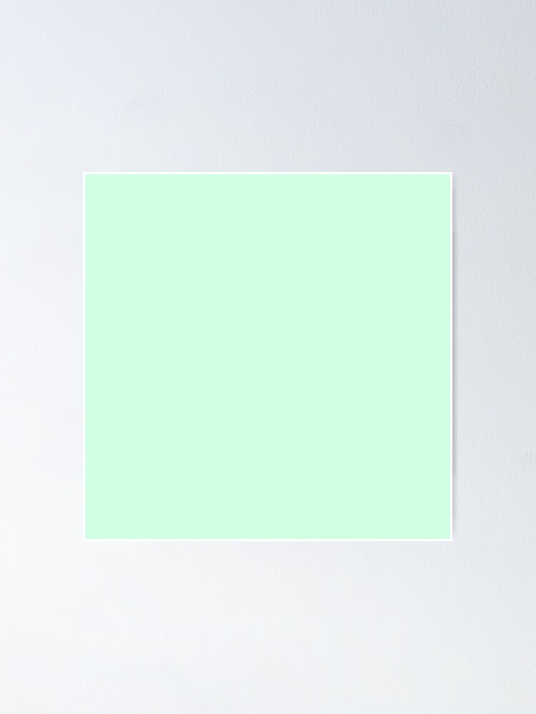 Summer Mint Green Solid Color Poster By Podartist Redbubble