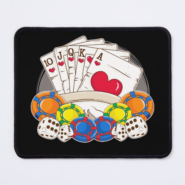 Item preview, Royal Flush Casino Poker Player French Cards Chips Cubes Lucky Gambler designed and sold by UniQueensShop.