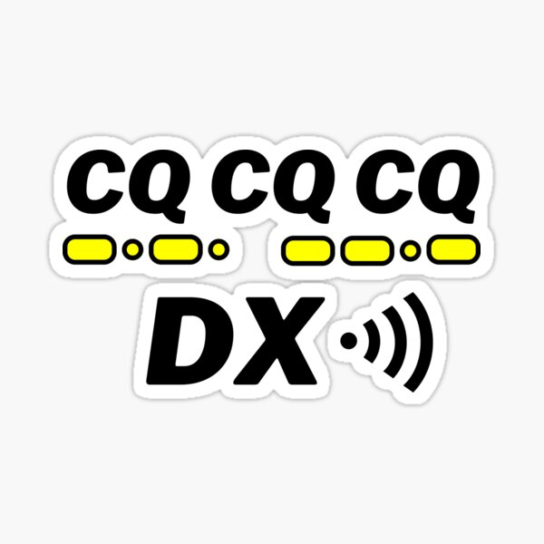 Amateur Ham Radio Cq Dx Funny Morse Code Sticker For Sale By Ta5fa Redbubble