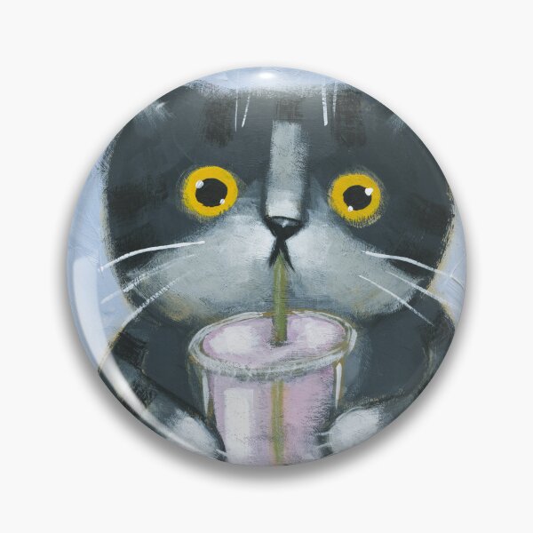 Item preview, Boba Kitty designed and sold by KilkennyCat Art.
