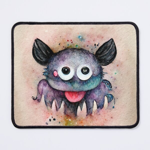 Item preview, Whimsical watercolor cute monster designed and sold by pixelista.