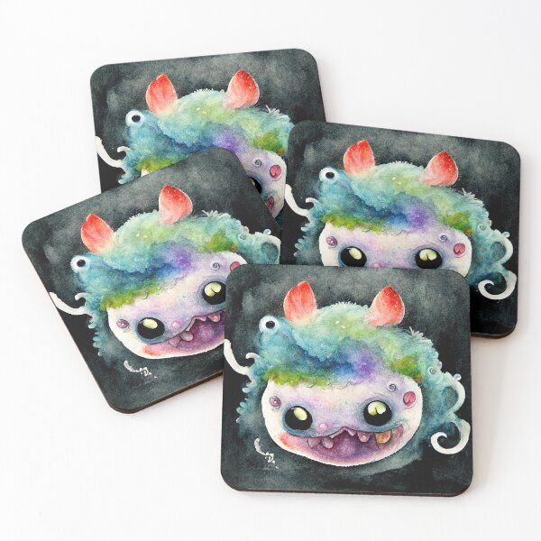 Item preview, Whimsical watercolor cute monster designed and sold by pixelista.