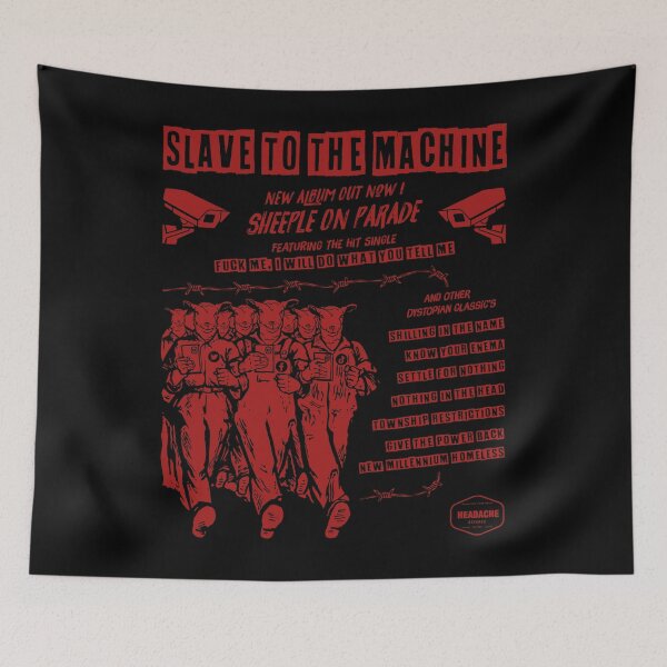 Item preview, SLAVE TO THE MACHINE - RED designed and sold by Delapits.
