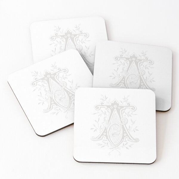 Item preview, Antique Letter A Monogram [light] designed and sold by silver6press.