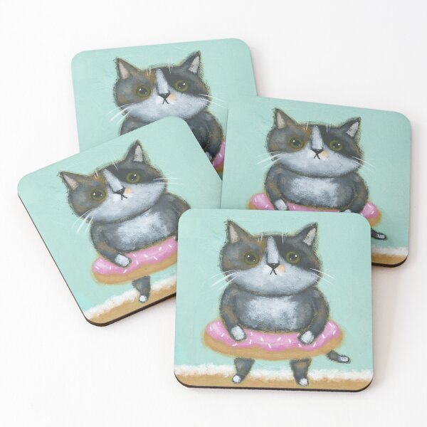 Item preview, Donut Beach Cat designed and sold by KilkennyCat Art.