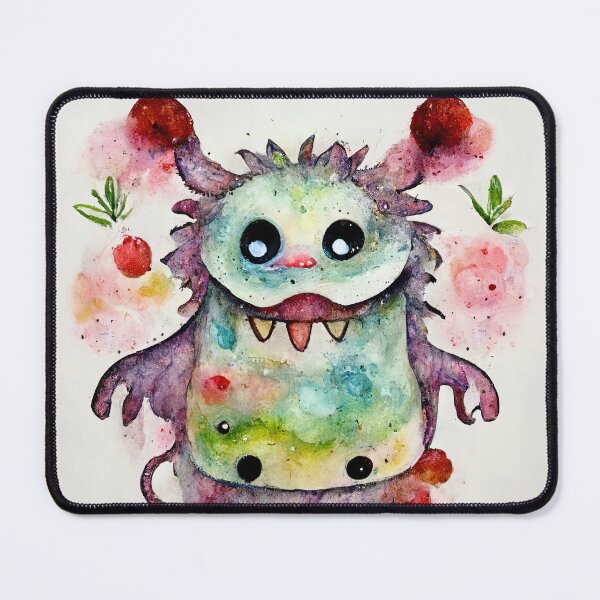 Item preview, Whimsical watercolor cute monster designed and sold by pixelista.