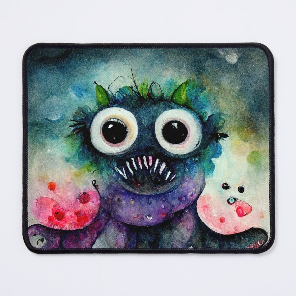 Item preview, Whimsical watercolor cute monster designed and sold by pixelista.