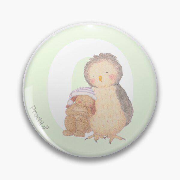 Item preview, Prochi Bunnies - Alphabet Letter - O - Owl (Green) designed and sold by prochibunnies.