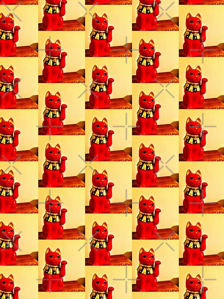 Lucky Cat - Maneki Neko - Cat Lovers - Good Luck Gift by OneDayArt