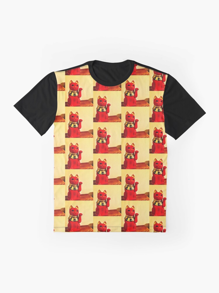 Alternate view of Lucky Cat - Maneki Neko - Cat Lovers - Good Luck Gift Graphic T-Shirt