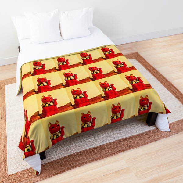 Lucky Cat - Maneki Neko - Cat Lovers - Good Luck Gift Comforter