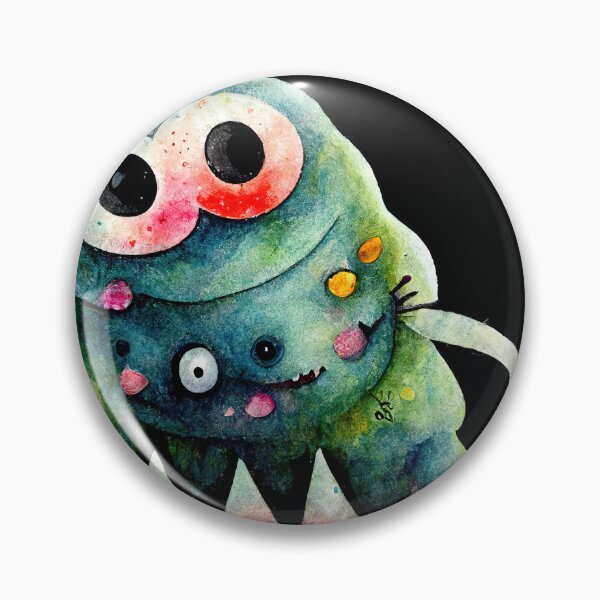 Item preview, Funny Whimsical watercolor cute monster  designed and sold by pixelista.
