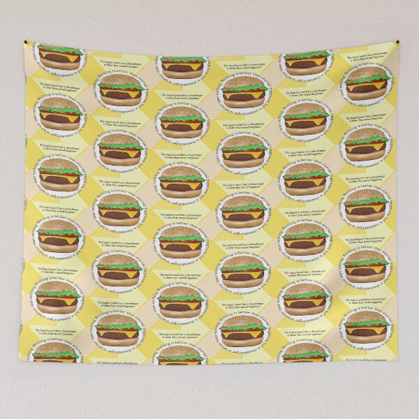 Item preview, Cheeseburger or Eternal Happiness designed and sold by SurlyAmy.
