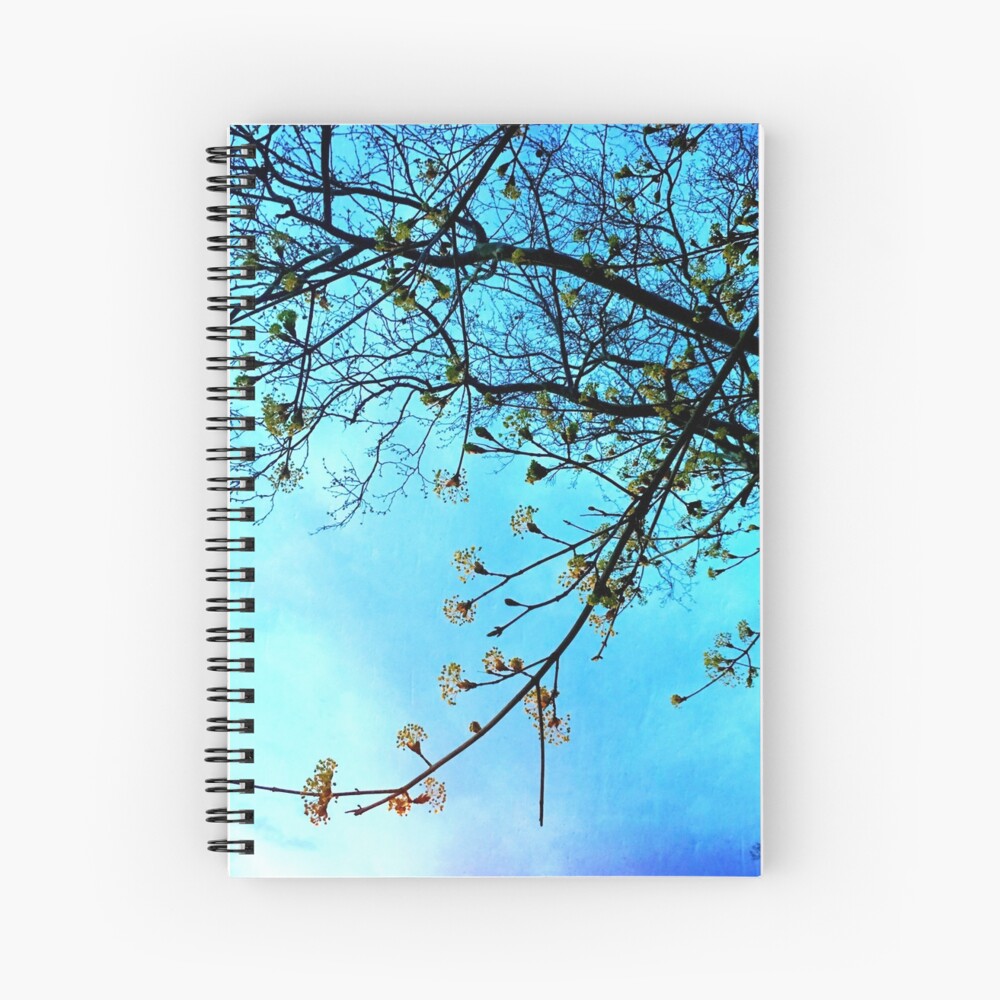 Gift for Nature Lovers - Spring blooms at dusk Spiral Notebook