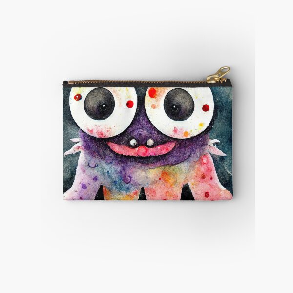 Item preview, Whimsical watercolor cute monster dark background designed and sold by pixelista.