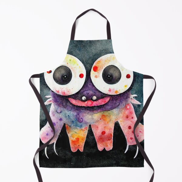 Item preview, Whimsical watercolor cute monster dark background designed and sold by pixelista.