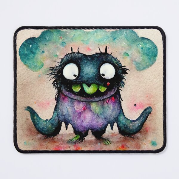 Item preview, Whimsical watercolor cute monster designed and sold by pixelista.