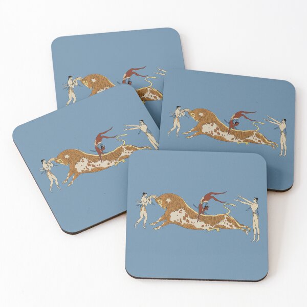 Item preview, Illustration: Bull-leaping fresco, Palace of Knossos. designed and sold by archaeologyart.