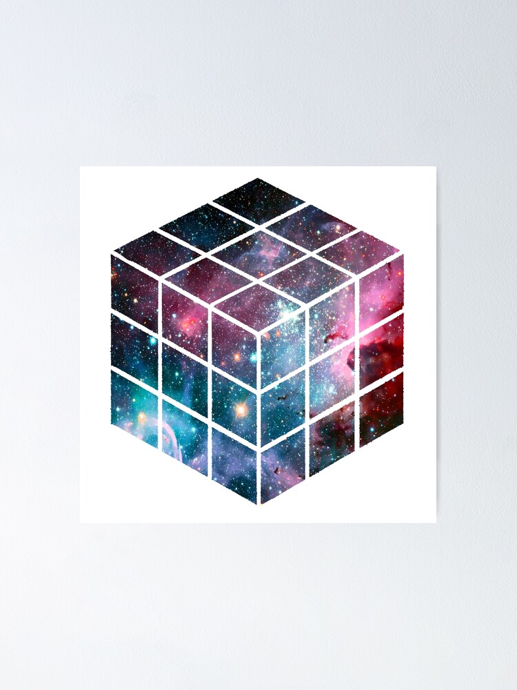 "Galaxy Rubik's Cube" Poster by izzyschules | Redbubble