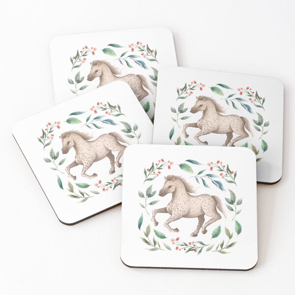Item preview, Horse Art - Cute Horse Ride Free With Flowers designed and sold by KaylaStudio.