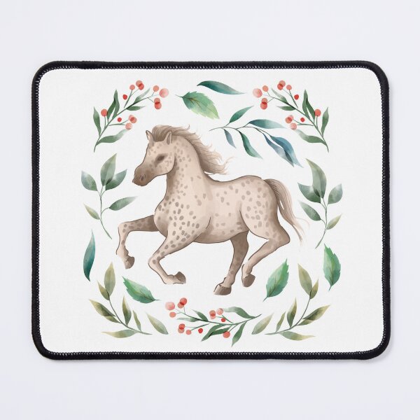 Item preview, Horse Art - Cute Horse Ride Free With Flowers designed and sold by KaylaStudio.