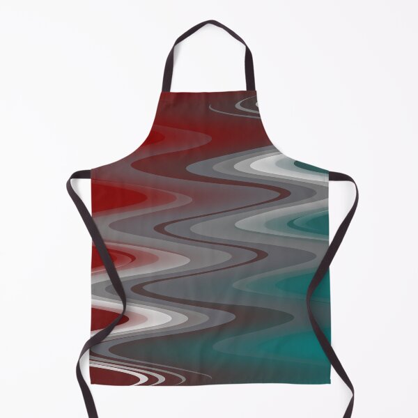Item preview, Gray waves on burgundy teal designed and sold by feiermar.