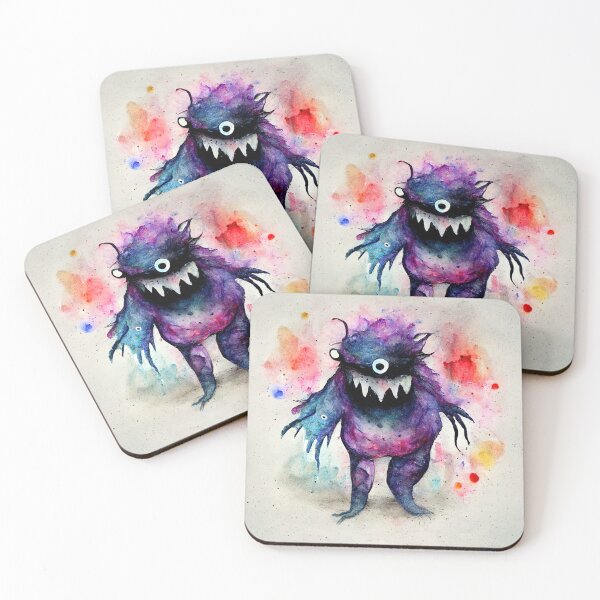 Item preview, Whimsical watercolor cute monster  designed and sold by pixelista.