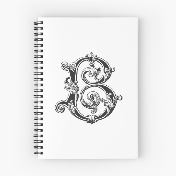 Item preview, Monograma antiguo de la letra B [oscuro] designed and sold by silver6press.