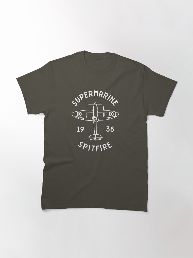 Thumbnail 2 of 7, Classic T-Shirt, Supermarine Spitfire designed and sold by Aeronautdesign.