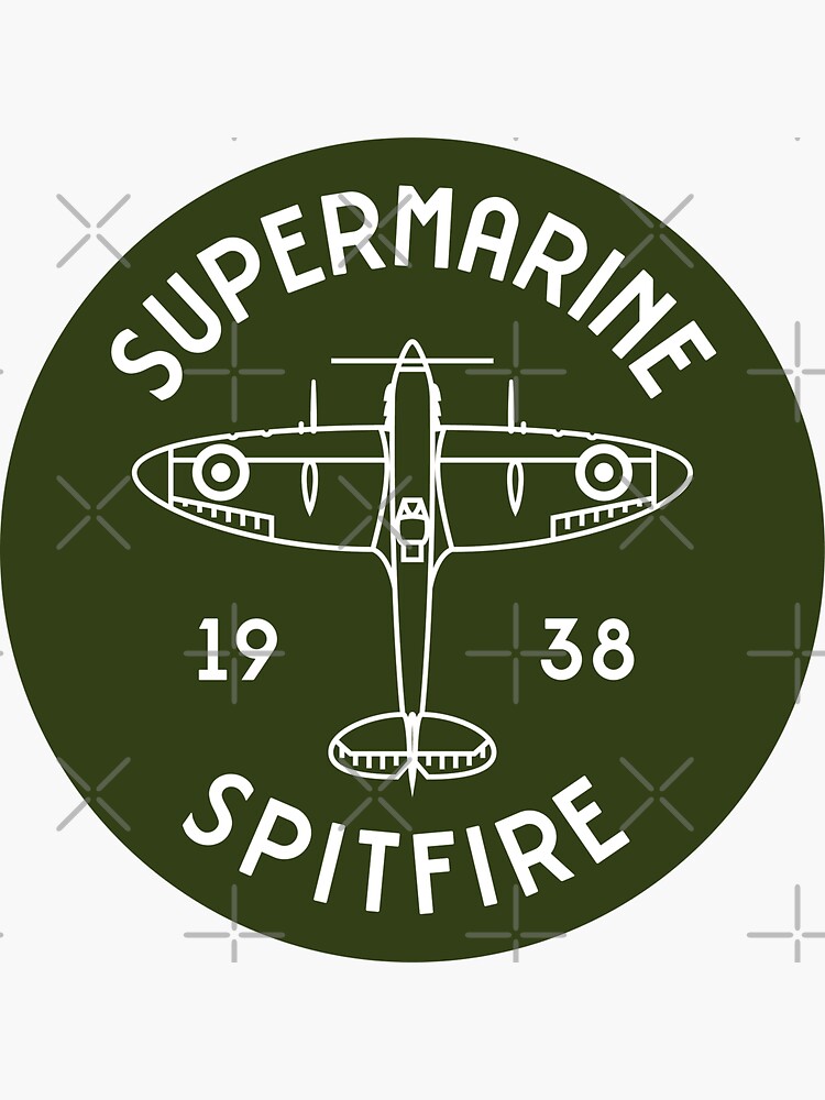 Thumbnail 3 of 3, Sticker, Supermarine Spitfire designed and sold by Aeronautdesign.