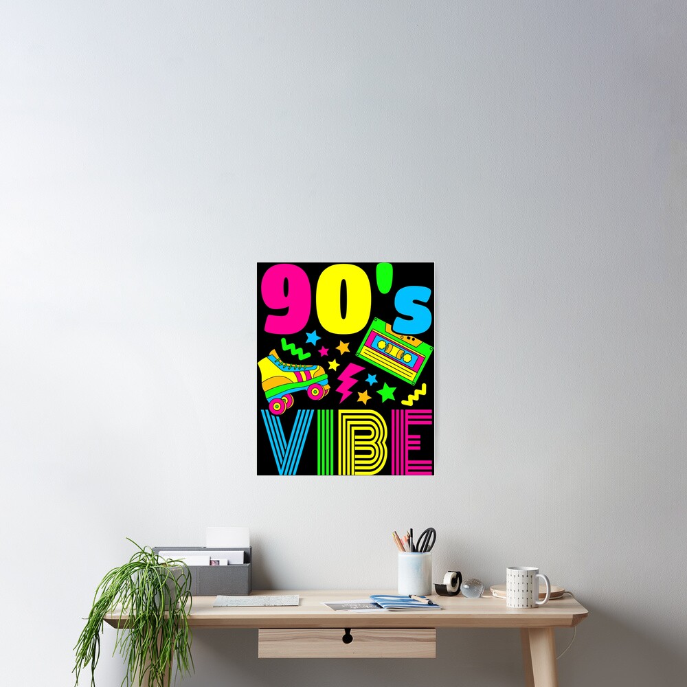 Poster « Ambiance des années 90 Mode des années 90 Tenue à thème des