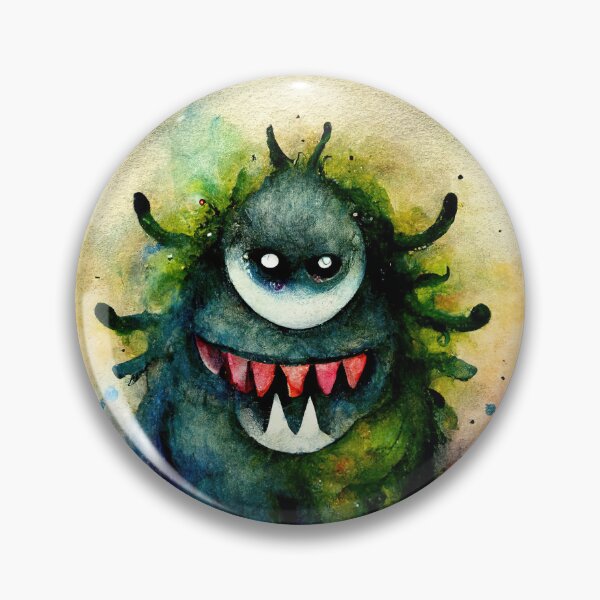 Item preview, Whimsical watercolor funny scary monster  designed and sold by pixelista.