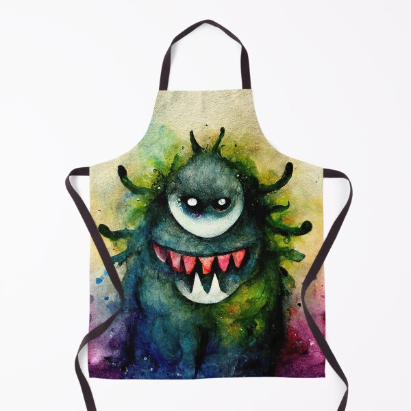 Item preview, Whimsical watercolor funny scary monster designed and sold by pixelista.