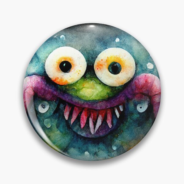 Item preview, Whimsical watercolor funny scary monster  designed and sold by pixelista.