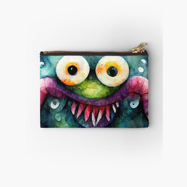 Item preview, Whimsical watercolor funny scary monster  designed and sold by pixelista.