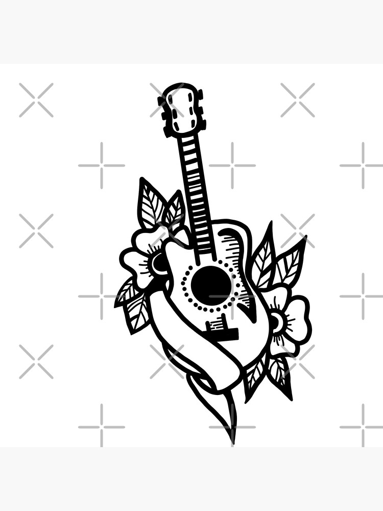 Guitar Pick Temporary Tattoo Sticker - OhMyTat