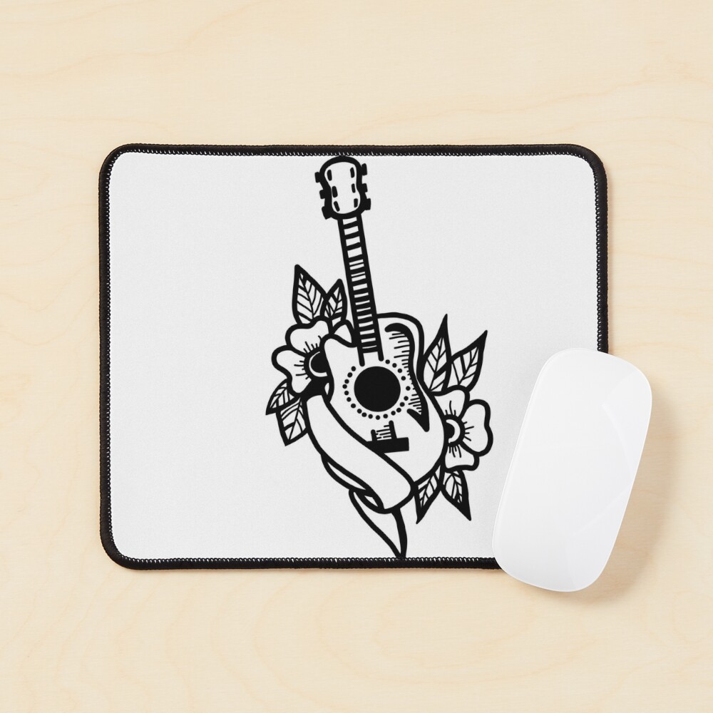 Sketchy Guitar Temporary Tattoo / music tattoo / small guitar tattoo /  wrist tattoo / arm tattoo / forearm tattoo / music temporary tattoo