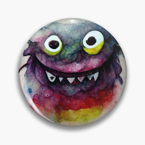 Item preview, Whimsical watercolor rainbow funny scary monster  designed and sold by pixelista.