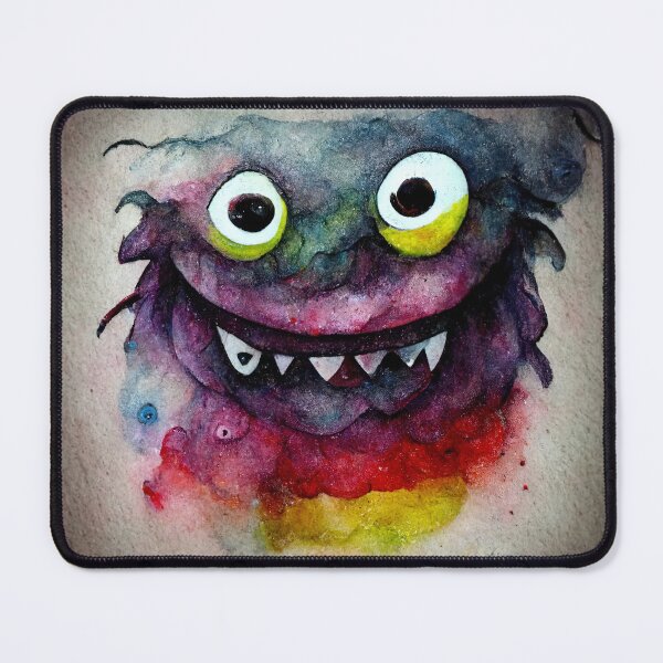 Item preview, Whimsical watercolor rainbow funny scary monster designed and sold by pixelista.
