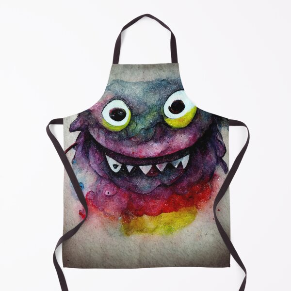 Item preview, Whimsical watercolor rainbow funny scary monster designed and sold by pixelista.