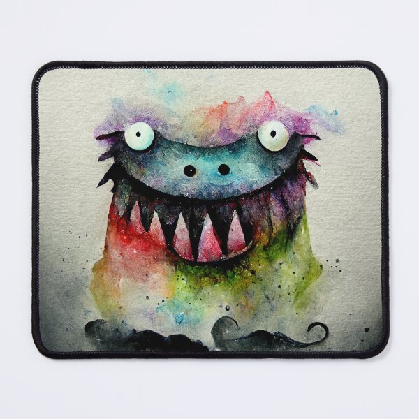 Item preview, Whimsical watercolor rainbow funny scary monster designed and sold by pixelista.