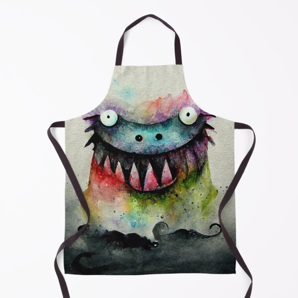 Item preview, Whimsical watercolor rainbow funny scary monster designed and sold by pixelista.