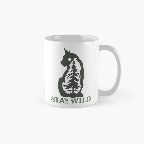 Item preview, Stay Wild Lynx Nest Outdoors Design designed and sold by ThisIsMugLife.