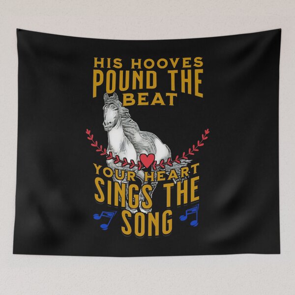 Item preview, His Hooves Pound the Beat, Your Heart Sings the Song - horse 2 designed and sold by No1Equestrian.