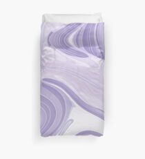 romantic girly marble pattern lilac purple swirls Duvet Cover